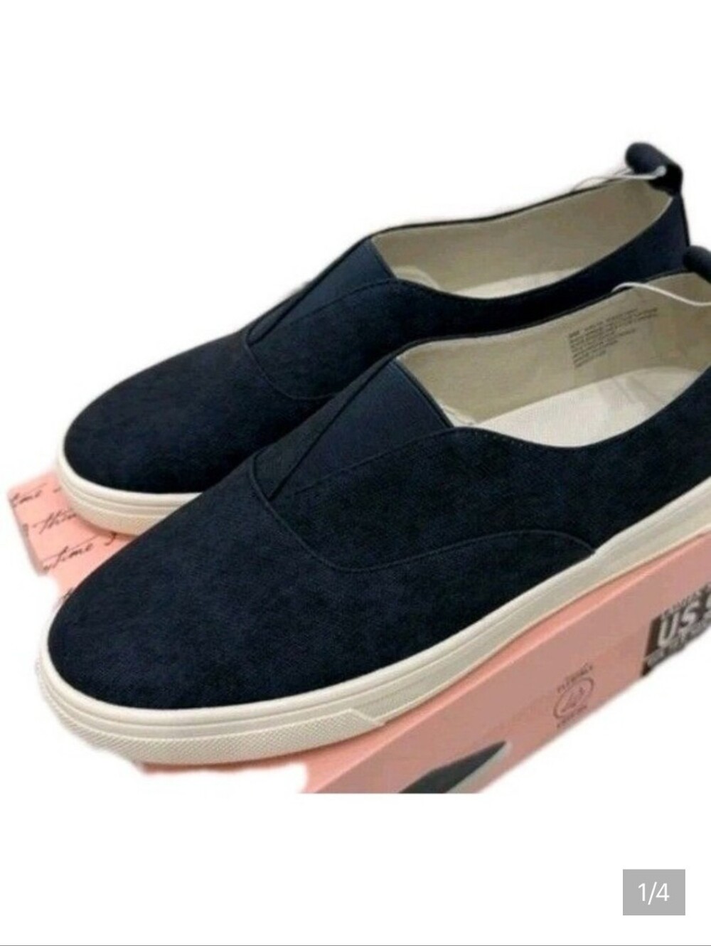 Kensie Ladies' Salia Slip On Comfort Casual Shoes Slip On Sneakers Navy Size 6